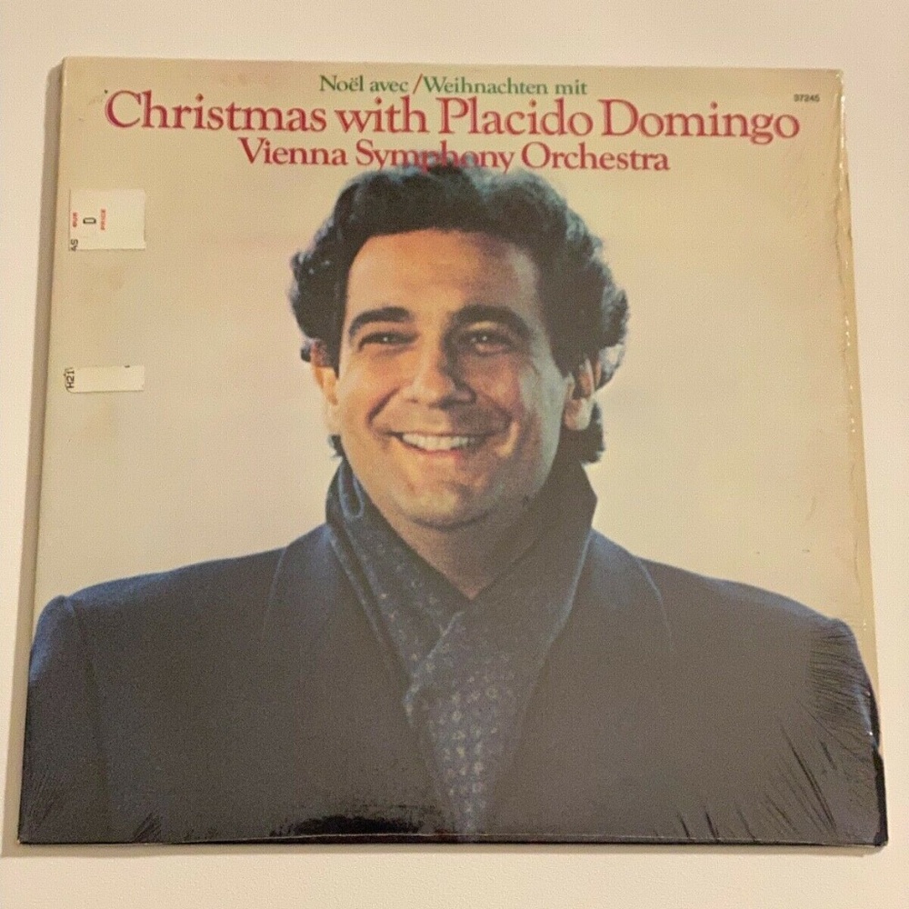 Christmas With Placido Domingo Vienna Symphony Orchestra LP CBS 37245 VG+ Insert